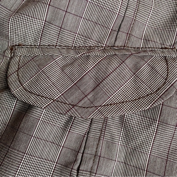 🍂 GINA BENOTTI BROWN GREY PLAID BLAZER JACKET! - Picture 10 of 13
